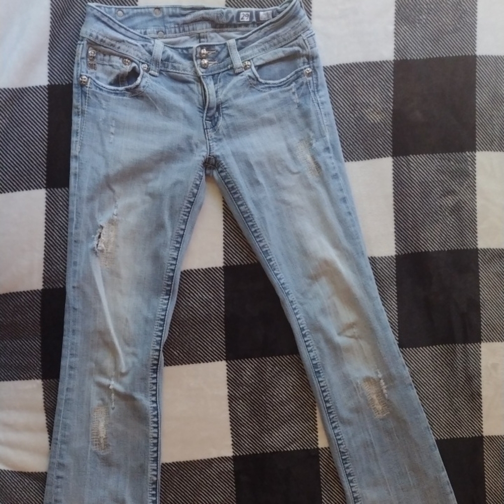Miss Me Distressed Boot Cut Women's Jeans Size 29